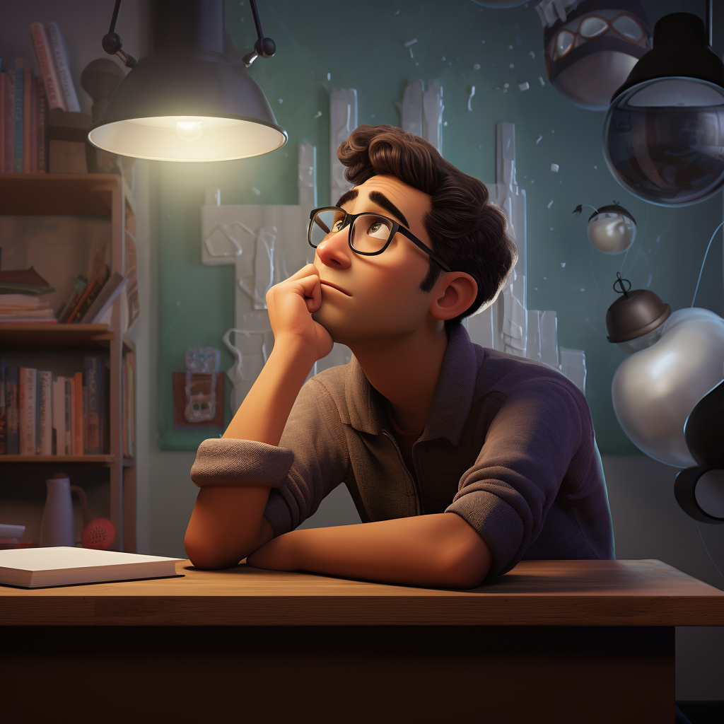 Student pondering