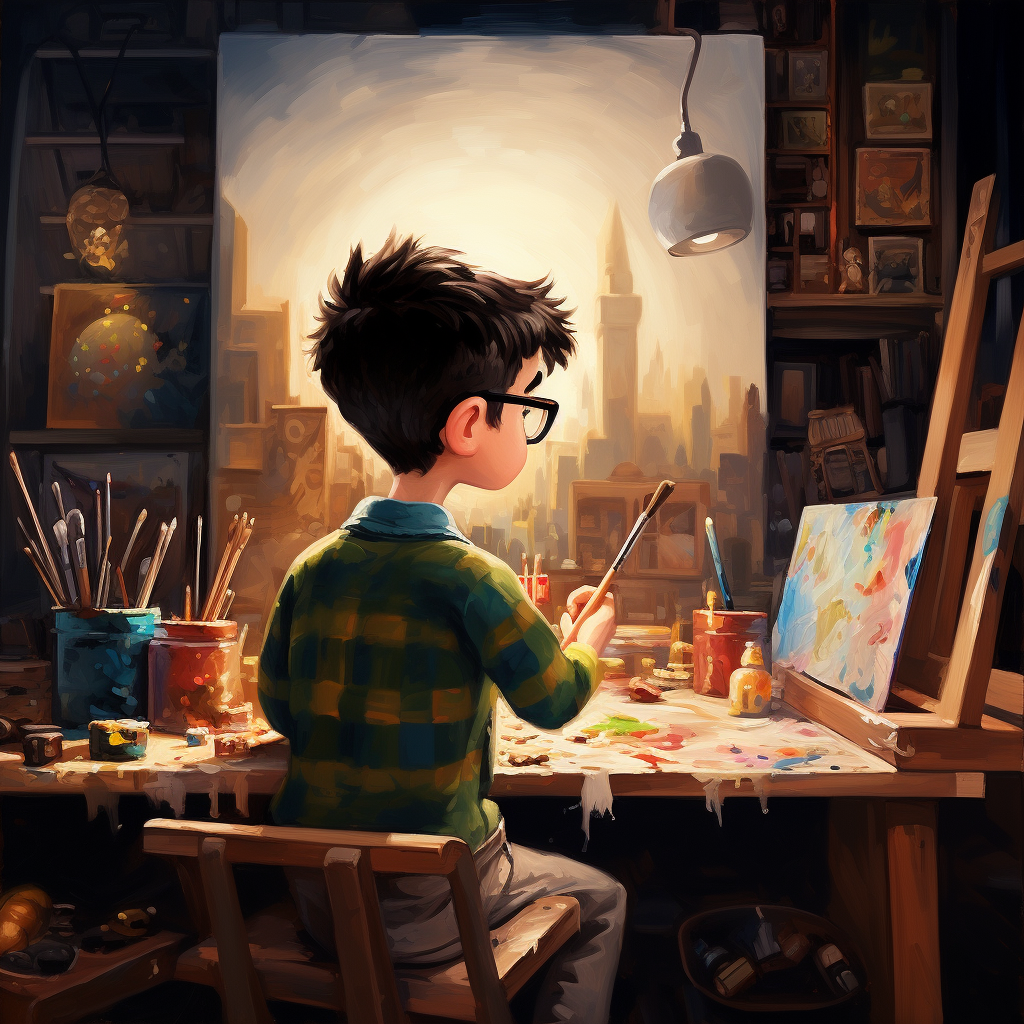 Pixar style painting